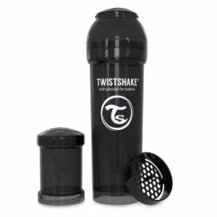 Twistshake антиколиковая бутылочка 330 мл, черная (24887) (78044)