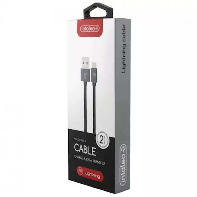Кабель синхронизации INTALEO CBGNYL2 Lightning 2м (серый) (477669)