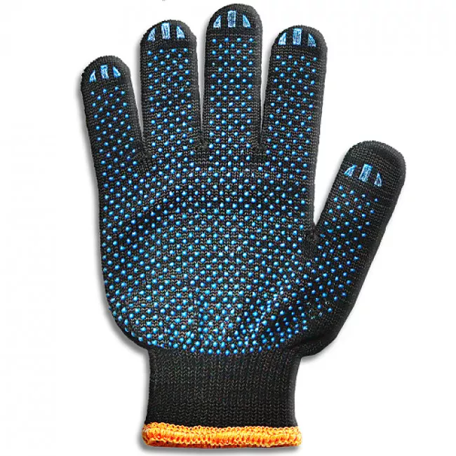 Рукавички з ПВХ точкою, чорні 510841110