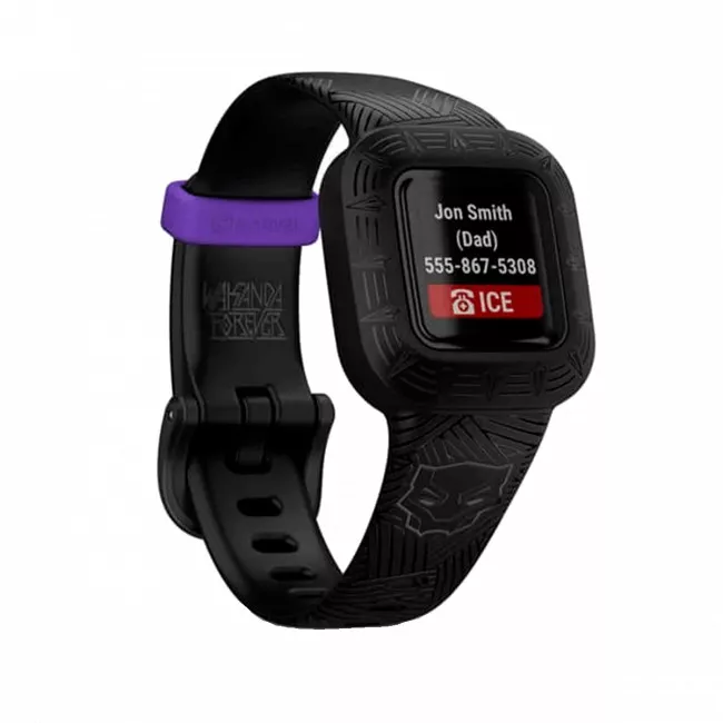 Дитячий фітнес-браслет Garmin Vivofit Jr 3 Marvel Black Panther (010-02441-10)