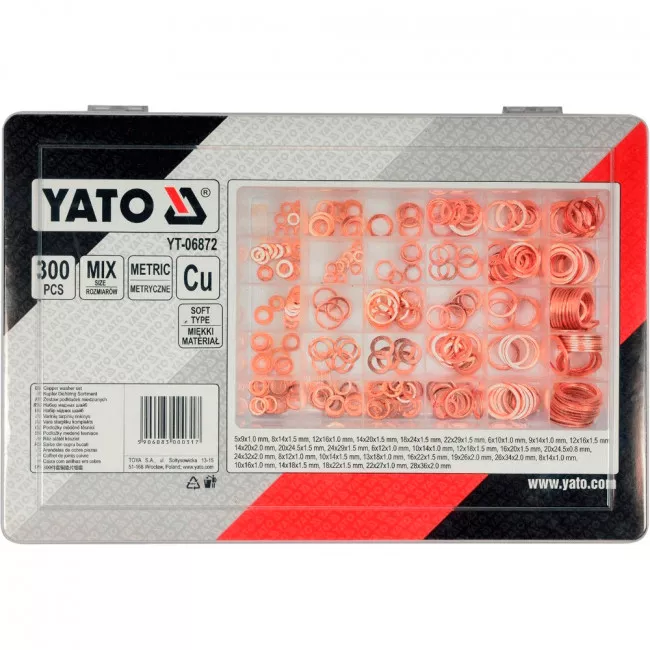 Набір мідних кілець YATO (YT-06872)