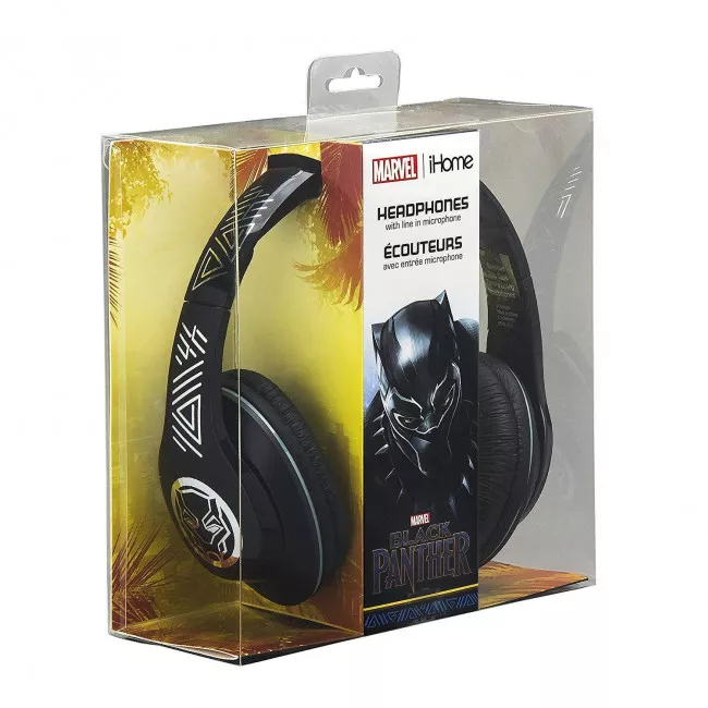 Наушники eKids/iHome, MARVEL, Black Panther, Mic (VI-M40BP.FXV8M)