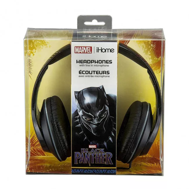 Наушники eKids/iHome, MARVEL, Black Panther, Mic (VI-M40BP.FXV8M)