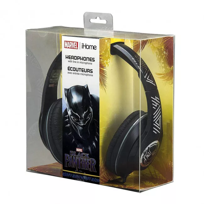 Наушники eKids/iHome, MARVEL, Black Panther, Mic (VI-M40BP.FXV8M)