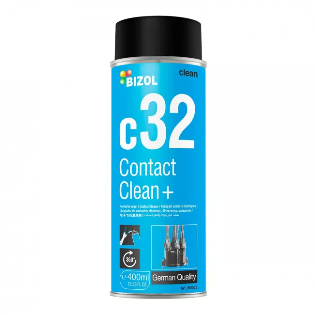 Очиститель электроконтактов BIZOL Contact Clean+ c32 400мл (B80005) Очиститель электроконтактов BIZOL Contact Clean+ c32 400мл (B80005)