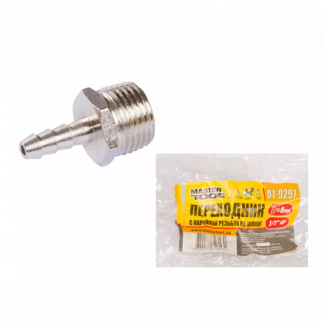Перехідник з НР 1/2" на "ялинку" 8 мм MASTER TOOL (81-9297)