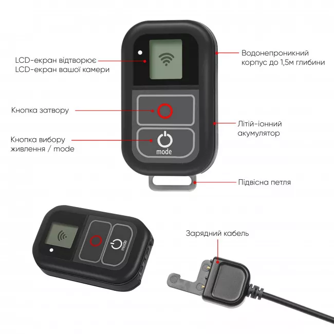Пульт AIRON AC 315 для управления экшн-камерами GoPro (69477915500053)