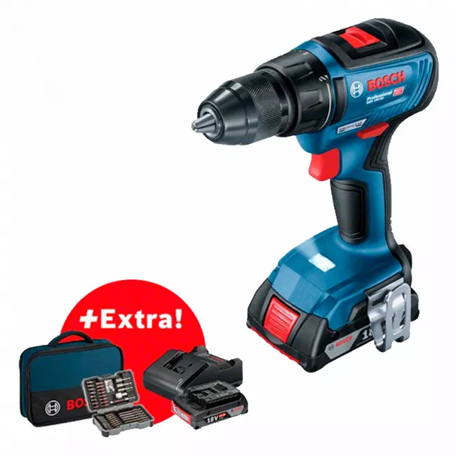 Шуруповерт-дрель Bosch GSR 18V-50, 18V, 2*2 Ач (0.601.9H5.004)
