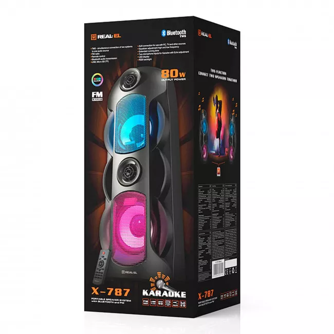 Акустическая система REAL-EL X-787 Black (EL121600008)