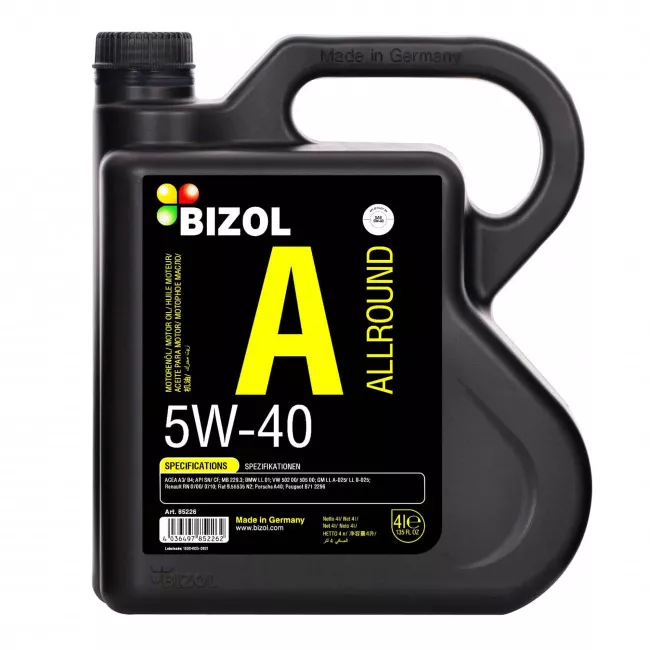 Моторное масло BIZOL Allround 5W-40 4л (B85226) Моторное масло BIZOL Allround 5W-40 4л (B85226)