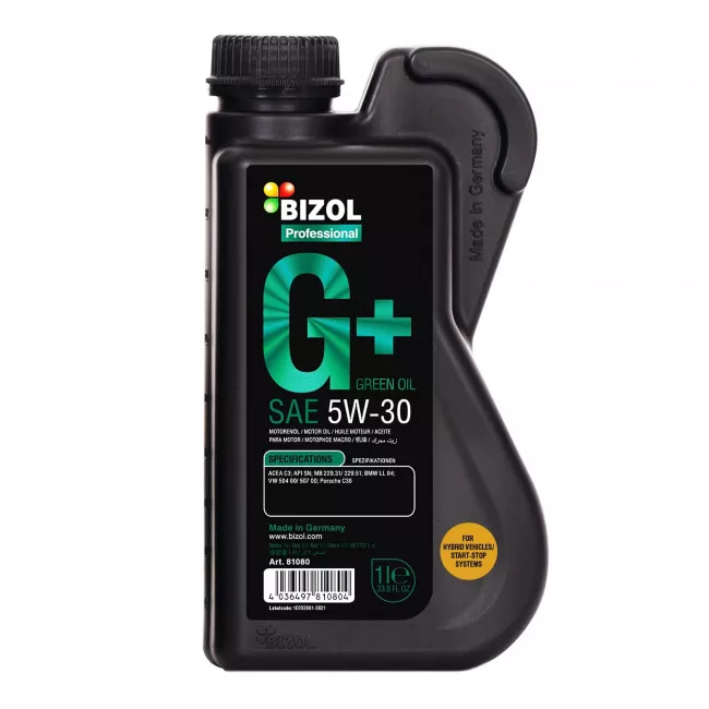 Моторное масло BIZOL Green Oil+ 5W-30 1л (B81080) Моторное масло BIZOL Green Oil+ 5W-30 1л (B81080)