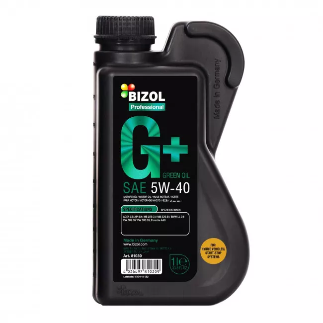 Моторное масло BIZOL Green Oil+ 5W-40 1л (B81030) Моторное масло BIZOL Green Oil+ 5W-40 1л (B81030)