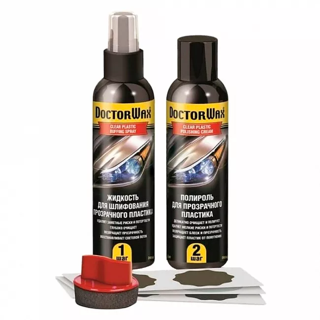 Набор для восстановления прозрачности фар DOCTORWAX Clear Plastic Restauration Kit (DW5040)
