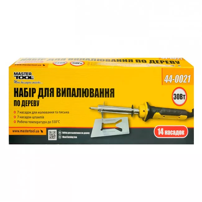 Набор для выжигания 30 Вт, 14 насадок MASTERTOOL (44-0021)