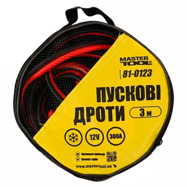 Провода пусковые MASTER TOOL 300 А, 3 м (81-0123)
