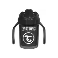 Twistshake "Мини" чашка с ручками 230мл 4+мес, черная (69885) (78057  )
