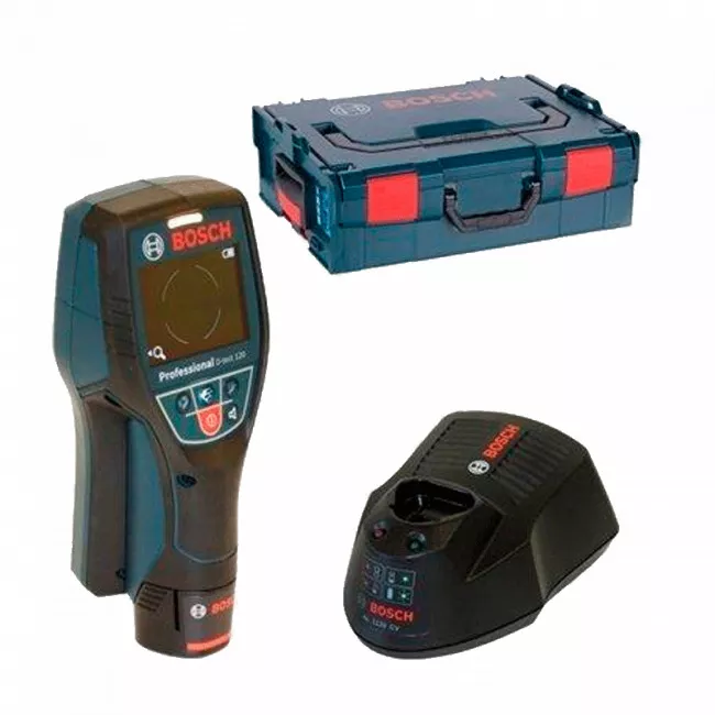 Детектор Bosch D-tect 120 аккумуляторный, до 120мм, ± 10 мм, 12В, 1.5Ач, L-BOXX 136 (0.601.081.301)