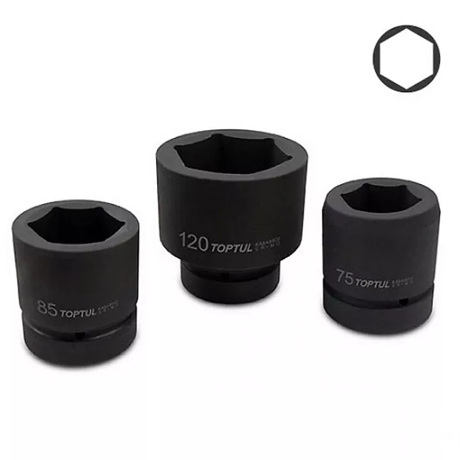 Головка торцевая ударная 2-1/2" 75мм KABA8075 TOPTUL (KABA8075)
