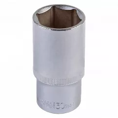 Насадка торцева MASTER TOOL 6-гранна подовжена 1/2", 30 мм. CRV (78-0530)