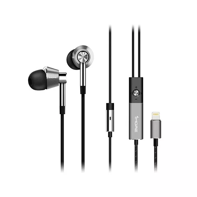 Навушники 1MORE E1009 Piston Fit Mic Black/Grey (E1009-GRAY)