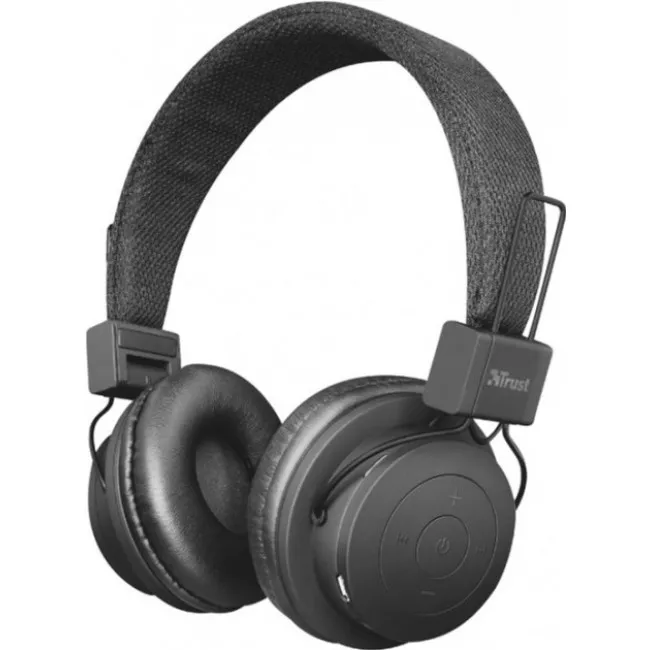 Наушники TRUST Leva Wireless Bluetooth Headphone Black (21754)