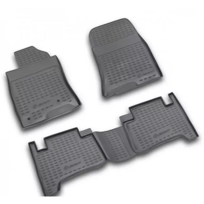 Коврики в салон TOYOTA Land Cruiser Prado 01/2003-12/2009, 4 шт. (полиуретан, серые)