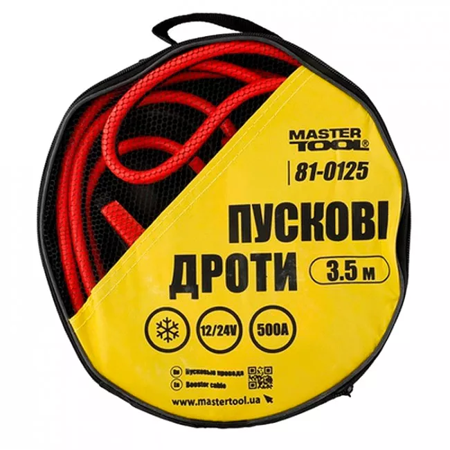 Провода пусковые MASTER TOOL 500 А, 3,5 м (81-0125)