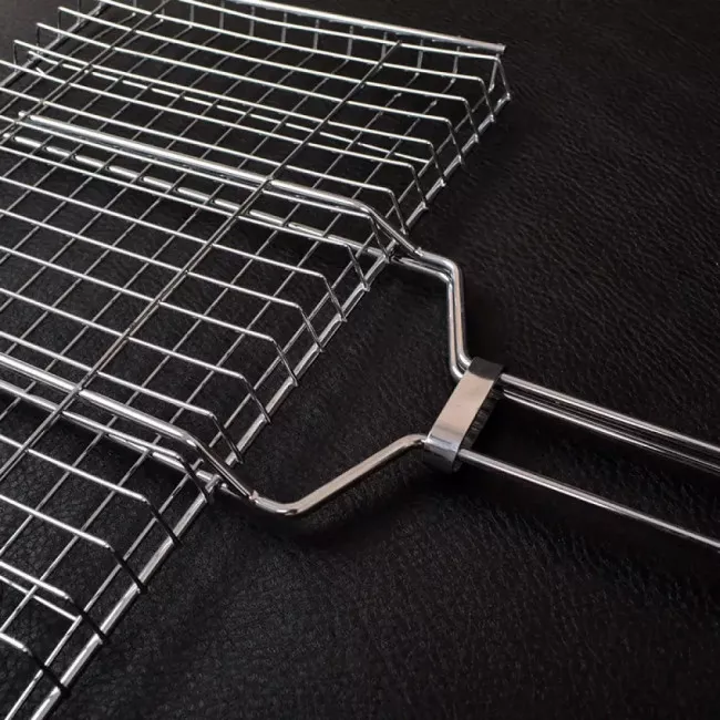 Решетка для гриля двойная GRILL ME BQ-037 (35x21см), хромированная (146-1011)