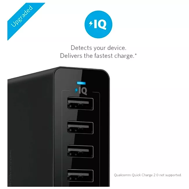 Зарядное устройство Anker PowerPort 10 - 60W 10-port USB PowerIQ Black (A2133L11)