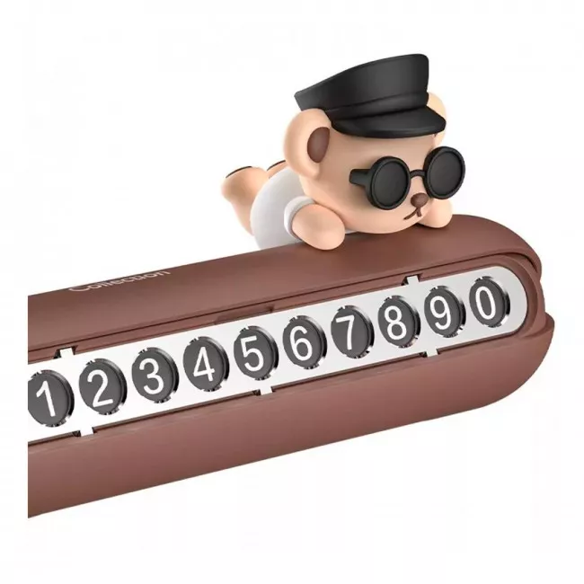 Табличка з номером телефону Baseus Bear Collection бежевий (517268) (354570324)