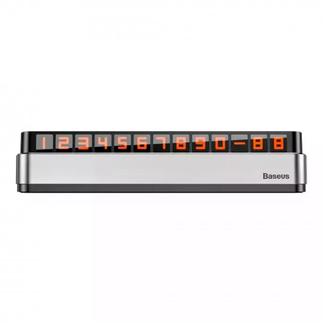 Табличка с номером телефона Baseus Moonlight Box Series Temporary Parking Number Plate Silver (ACNUM-B0S)(226830012)