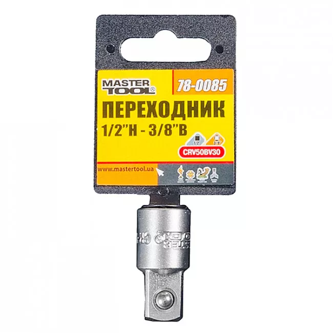 Переходник MASTER TOOL 1/2"Н - 3/8"В CRV (78-0085)