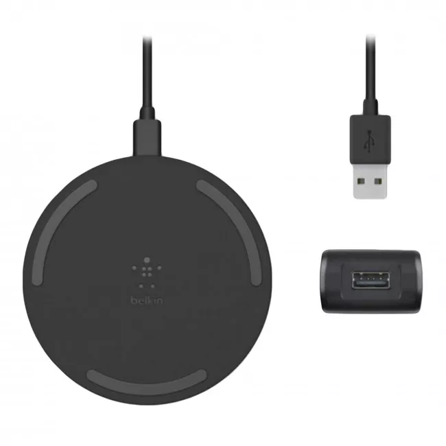 Беспроводное зарядное устройство Belkin Pad Wireless Charging Qi no PSU Black (WIA001BTBK)