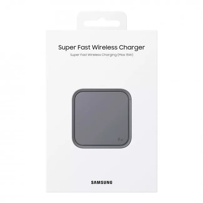 Беспроводное зарядное устройство SAMSUNG 15W Wireless Charger Pad (with TA) Black (EP-P2400TBRGRU)
