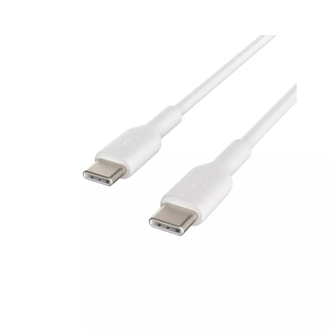 Дата кабель Belkin USB-С - USB-С, PVC, 1m, white (CAB003BT1MWH)