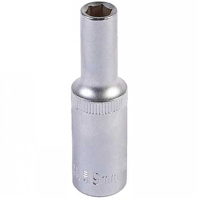 Насадка торцевая MASTER TOOL 6-гранная удлиненная 1/2", 9 мм. CRV (78-0509) Насадка торцевая MASTER TOOL 6-гранная удлиненная 1/2", 9 мм. CRV (78-0509)