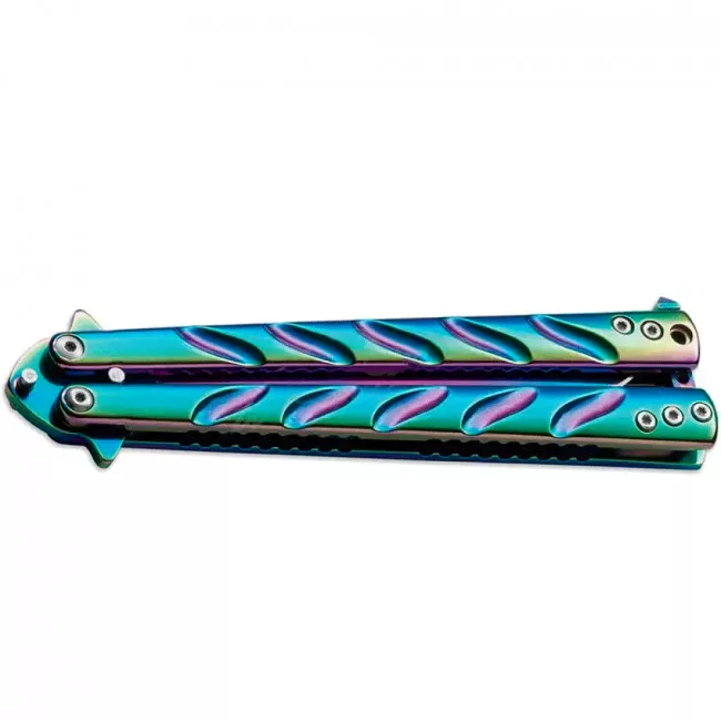 Нож бабочка, балисонг Boker Magnum Balisong Rainbow (длина: 225мм, лезвие: 102мм) (227-1016)