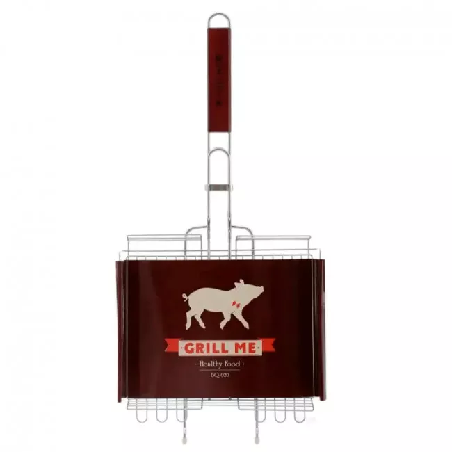 Решітка для грилю подвійна GRILL ME BQ-020 (30х26х6см), хромована (146-1003)