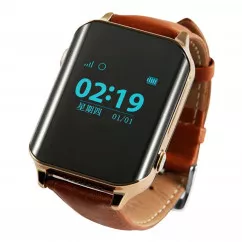 Телефон-часы с GPS трекером GOGPS М01 золотой (M01GD)