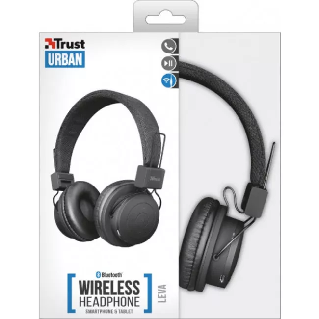 Наушники TRUST Leva Wireless Bluetooth Headphone Black (21754)