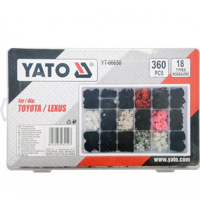 Набір кріплень обшивки YATO (YT-06650)
