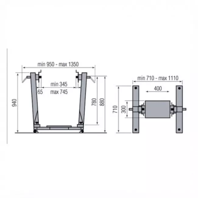 Стенд для вывешивания RAVAGLIOLI ДВС 1200 кг (R11)