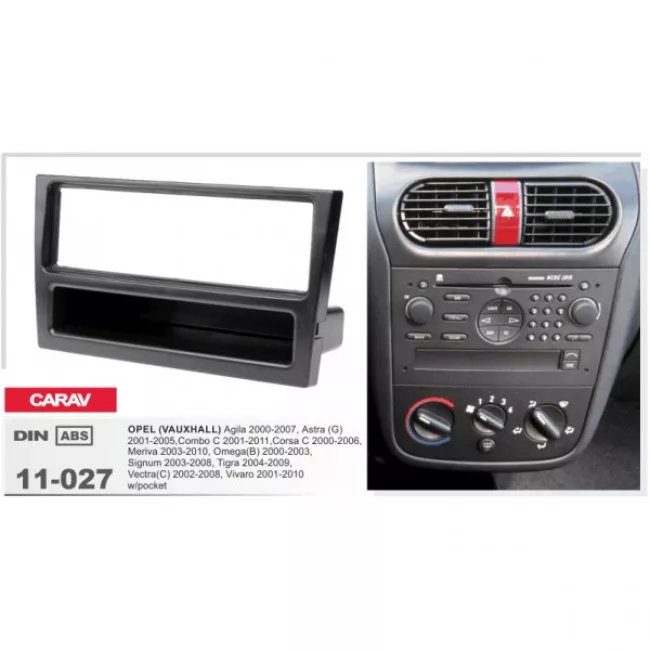 CARAV 11-027 Переходная рамка для Opel Agila, Combo, Corsa, Meriva, Omega, Signum, Tigra, Vectra, Vivaro