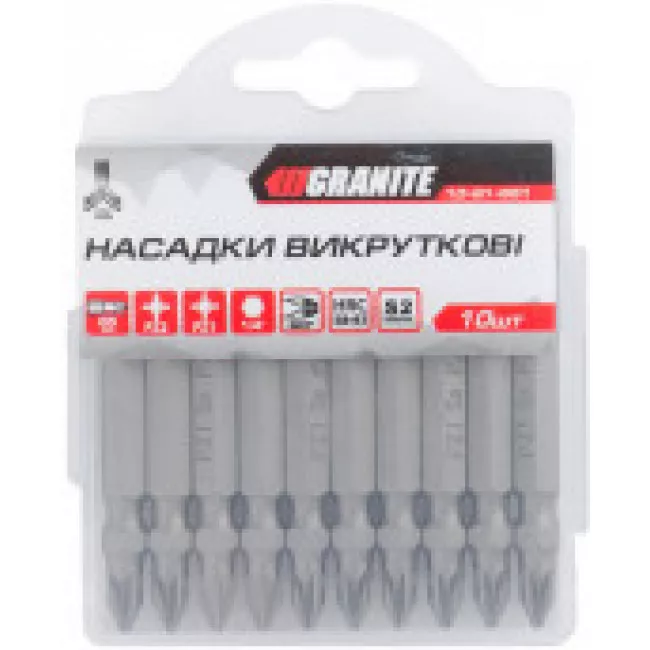 10-91-501 Насадки отвёрточные РZ1*50 мм, S2, 10 шт