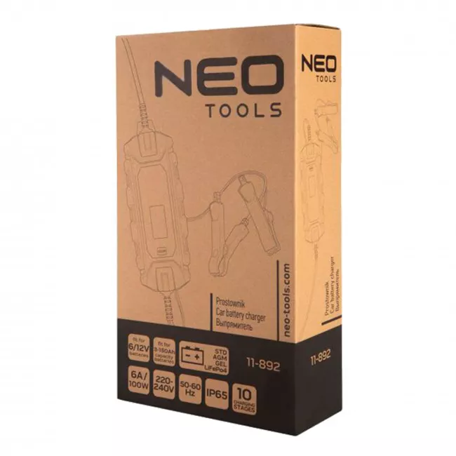 Зарядное устройство Neo Tools 6А/100Вт (11-892)