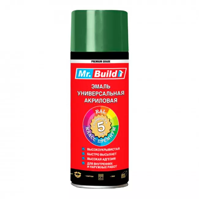 Спрей краска №36 Ral 6002 Mr. Build лиственно-зеленый 400 мл (719730)