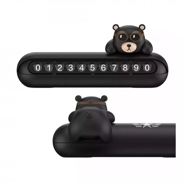 Табличка с номером телефона Baseus Bear Collection черный (517299) (354570001)