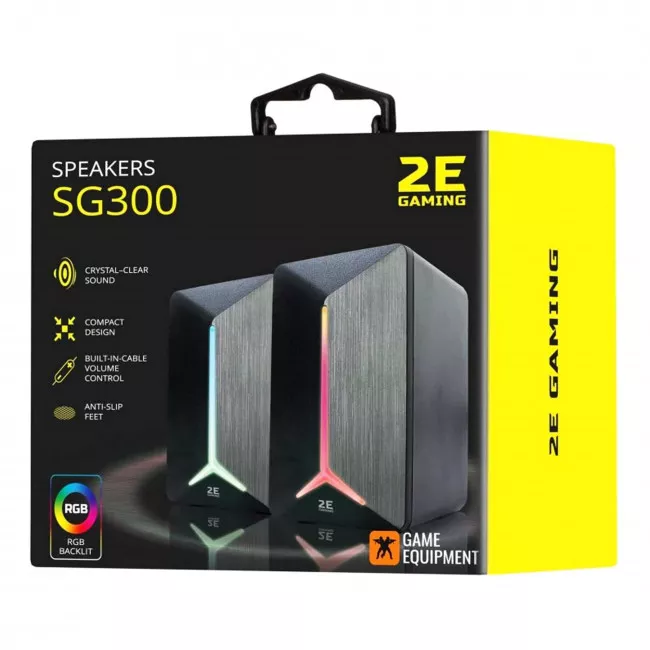 Акустическая система 2E Gaming Speakers SG300 RGB Black (2E-SG300B)