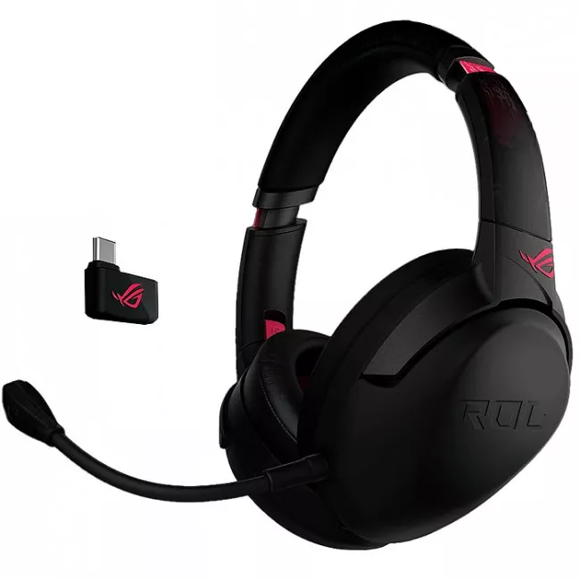 Гарнітура ігрова ASUS ROG Strix Go 2.4 Electro Punk WL/3.5mm/USB Black (90YH02P1-B3UA00)