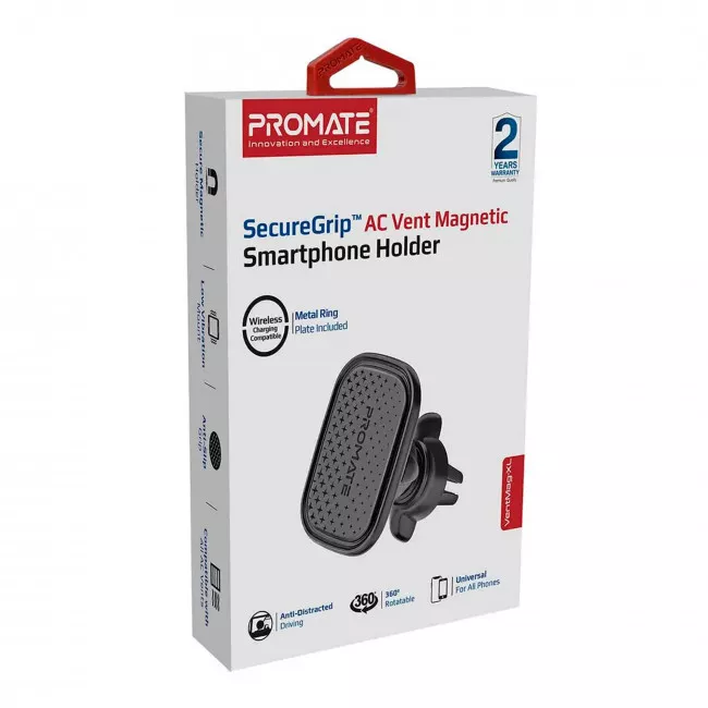 Тримач Promate автомобільний для мобільних пристроїв ventmag-xl.black (060514)